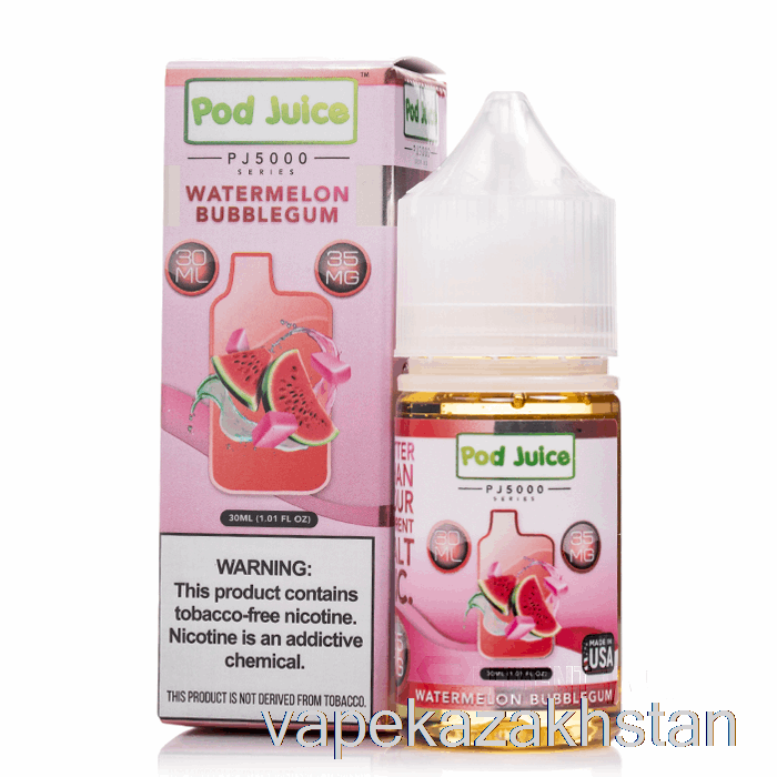 Vape Kazakhstan Watermelon Bubblegum - Pod Juice PJ5000 - 30mL 55mg